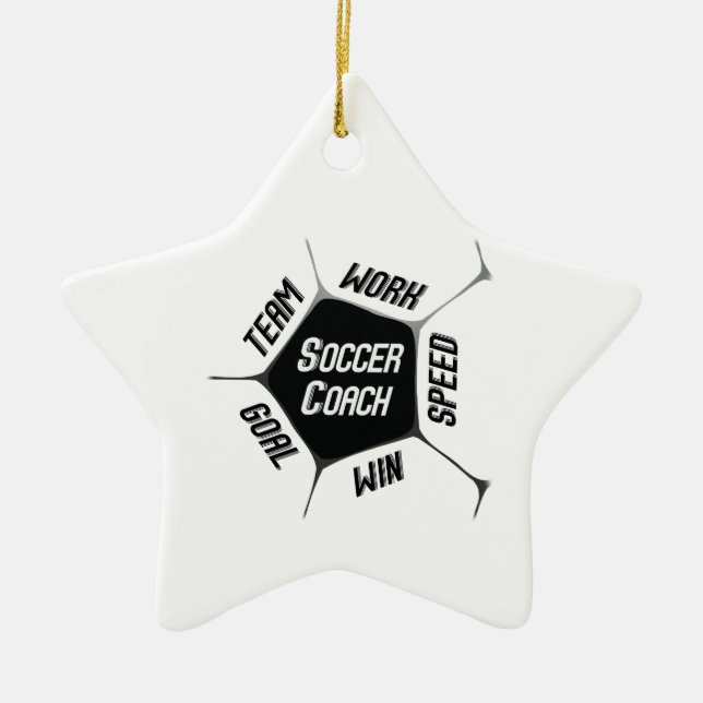Fußball-Coach dankt Groß Ball Keramik Ornament (Vorne)