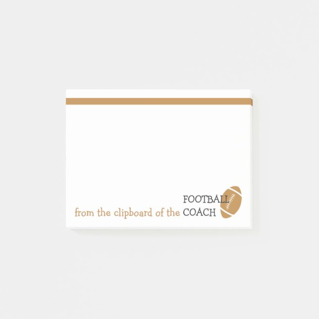 Fußball-Coach Funny Sports Themenabteilung Zwische Post-it Klebezettel (Vorderseite)