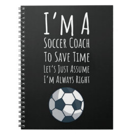 Fußball-Coach gibt Sport Danke Coach Keepake Notizblock