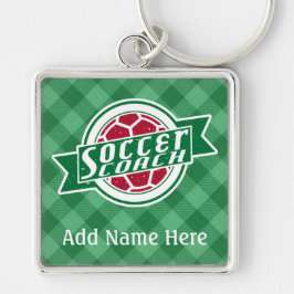 Fußball-Coach - individuell anpassbarer Keyring Schlüsselanhänger