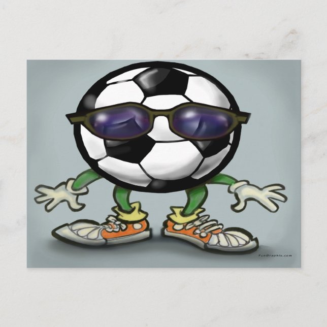 Fußball Cool Postkarte (Vorderseite)
