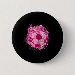 Fußball Coquette Schleife Brustkrebs-Bewusstsein R Button