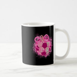 Fußball Coquette Schleife Brustkrebs-Bewusstsein R Kaffeetasse