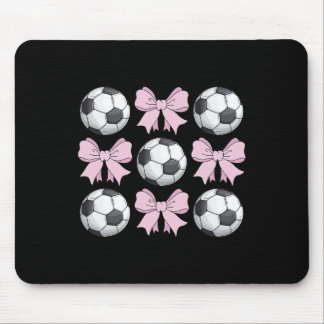 Fußball Coquette Schleife Cute Fußball Grafik für  Mousepad
