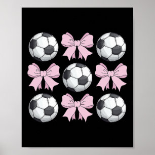 Fußball Coquette Schleife Cute Fußball Grafik Für Poster