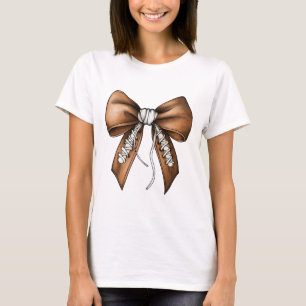 Fußball Coquette Schleife Cute Fußball Spieltag  T-Shirt