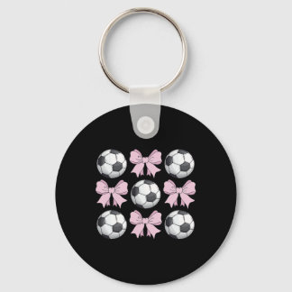 Fußball Coquette Schleife Cutes Fußball-Grafik für Schlüsselanhänger