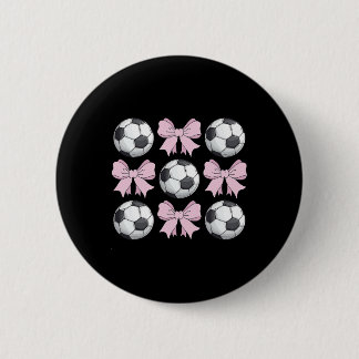 Fußball Coquette Schleife Süße Fußballgrafik für M Button