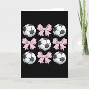 Fußball Coquette Schleife Süße Fußballgrafik für M Karte