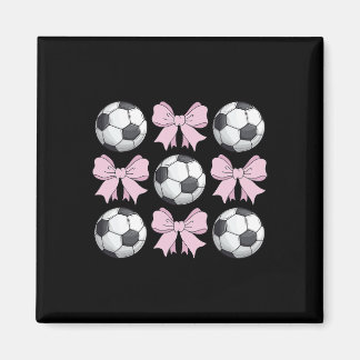 Fußball Coquette Schleife Süße Fußballgrafik für M Magnet
