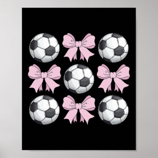 Fußball Coquette Schleife Süße Fußballgrafik für M Poster