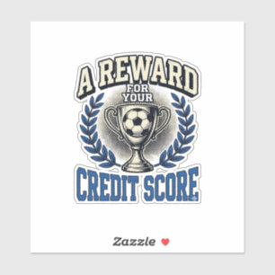 Fußball-Credit-Score-Vintage-Trophäe Aufkleber