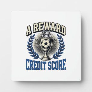 Fußball-Credit-Score-Vintage-Trophäe Fotoplatte