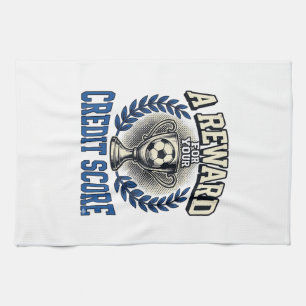 Fußball-Credit-Score-Vintage-Trophäe Geschirrtuch