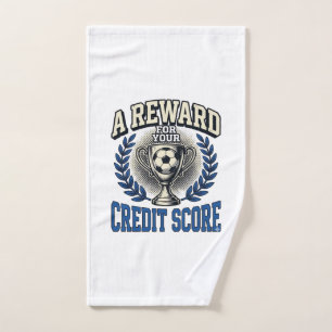 Fußball-Credit-Score-Vintage-Trophäe Handtuch