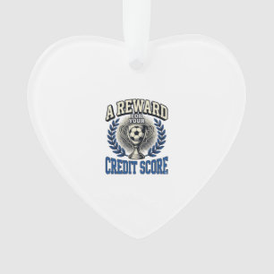 Fußball-Credit-Score-Vintage-Trophäe Ornament