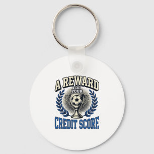 Fußball-Credit-Score-Vintage-Trophäe Schlüsselanhänger