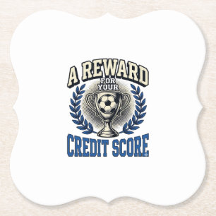 Fußball-Credit-Score-Vintage-Trophäe Untersetzer