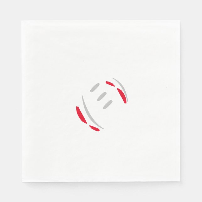 Fußball Crimson & Gray Luncheon Napkins Serviette (Vorderseite)