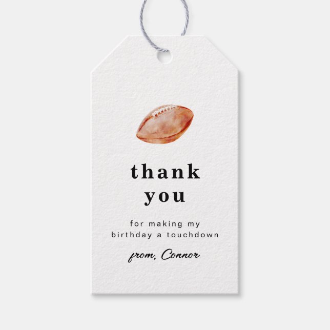 Fußball Danke Tag Geschenkanhänger (Vorderseite)