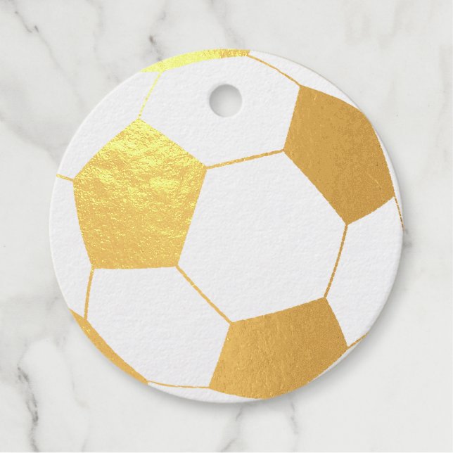 Fußball Dankeschön Gold Geschenkanhänger (Vorderseite)