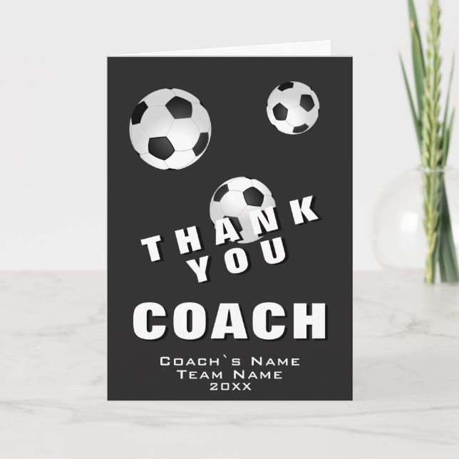 Fußball Dankeschön Trainer Karte (Vorderseite)