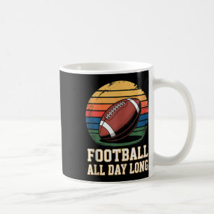 Fußball den ganzen Tag lang Vintage Retro Style Ta Kaffeetasse