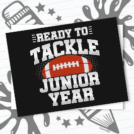 Fußball der 11. Klasse, bereit, wieder zur Schule  Postkarte