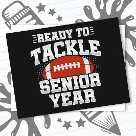 Fußball der 12. Klasse, bereit, wieder zur Schule  Postkarte