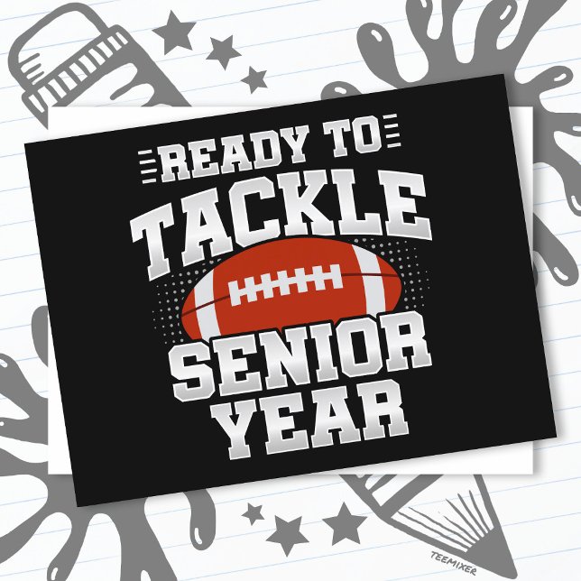 Fußball der 12. Klasse, bereit, wieder zur Schule  Postkarte (Von Creator hochgeladen)