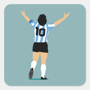 Fußball, der Bestste aller Zeiten Quadratischer Aufkleber