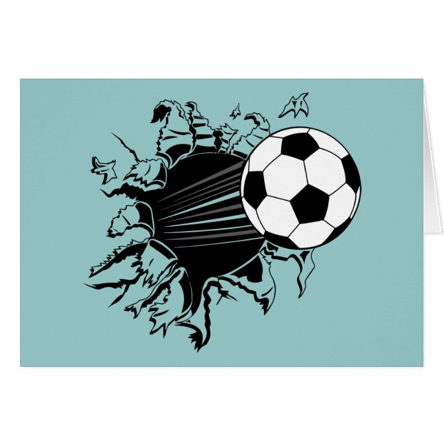 Fußball, der heraus sprengt (Vorderseite (Horizontal))