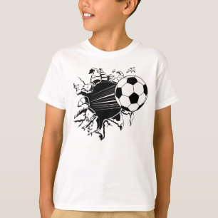 Fußball, der heraus sprengt T-Shirt