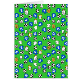 Fußball-Design mit blauen Shirts