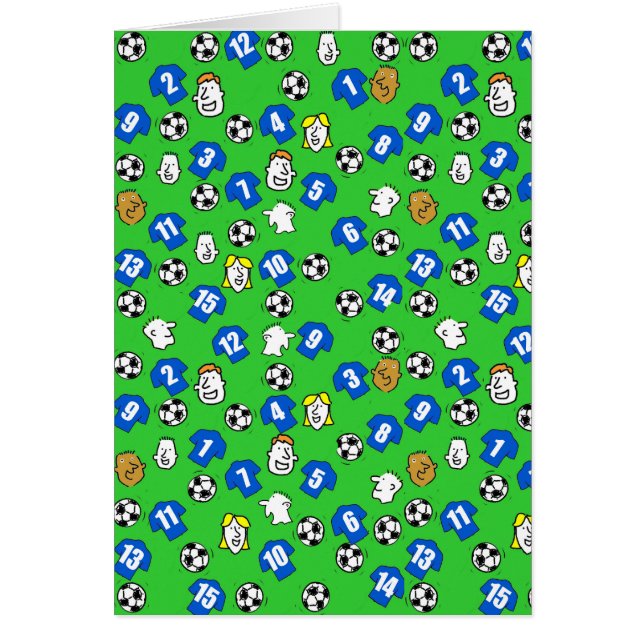 Fußball-Design mit blauen Shirts (Vorne)