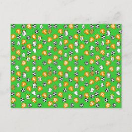 Fußball-Design mit Gold-Shirts Postkarte