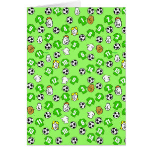 Fußball-Design mit grünen Shirts