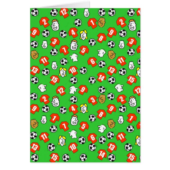 Fußball-Design mit roten Shirts (Vorne)