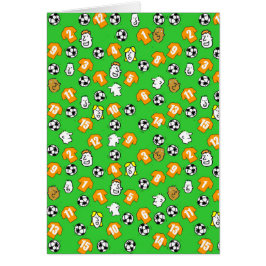 Fußball-Design mit Shirts in Orange Gold