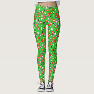 Fußball-Design mit Shirts in Rot Leggings