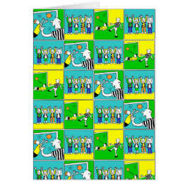 Fußball-Design mit Spielern und Fans