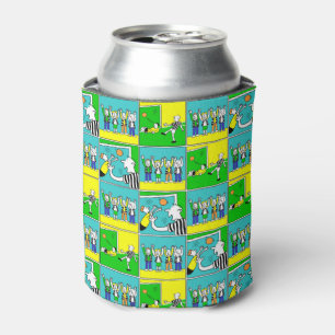 Fußball Design mit Spielern und Jubelfans Dosenkühler