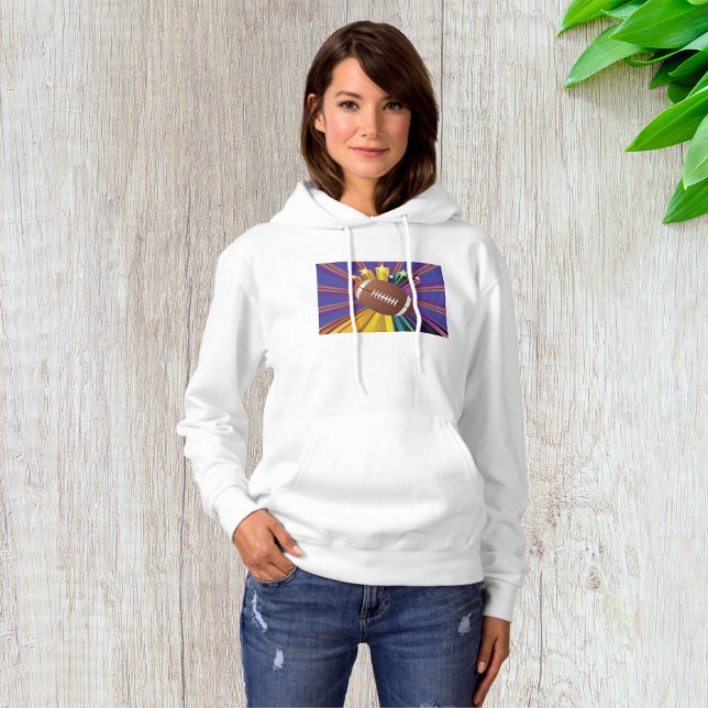 Fußball-Design mit Sternen Vibrierende Sportfans K Hoodie (Von Creator hochgeladen)