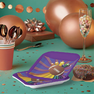 Fußball-Design mit Sternen Vibrierende Sportfans K Pappteller