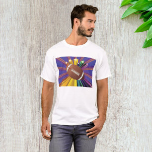 Fußball-Design mit Sternen Vibrierende Sportfans K T-Shirt