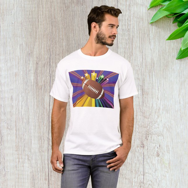 Fußball-Design mit Sternen Vibrierende Sportfans K T-Shirt (Von Creator hochgeladen)