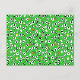 Fußball-Design mit weißen Shirts Postkarte