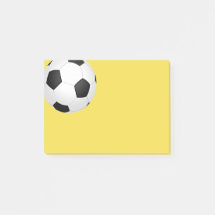 Fußball-Design-Post, es ist gelb Post-it Klebezettel