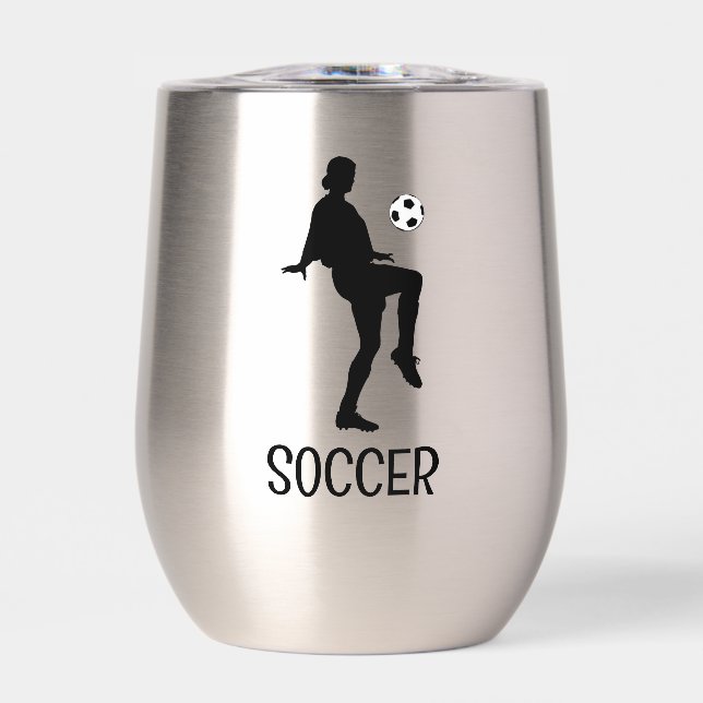 Fußball Design Thermal Wine Tumbler (Vorderseite)
