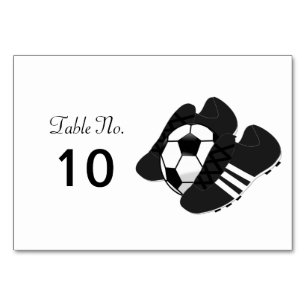 Fußball-Design Tischnummer